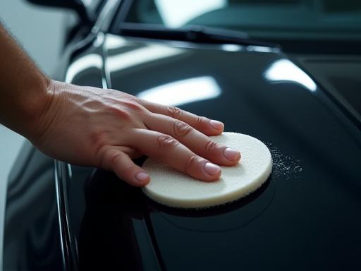 Application précise d'un revêtement céramique sur le capot